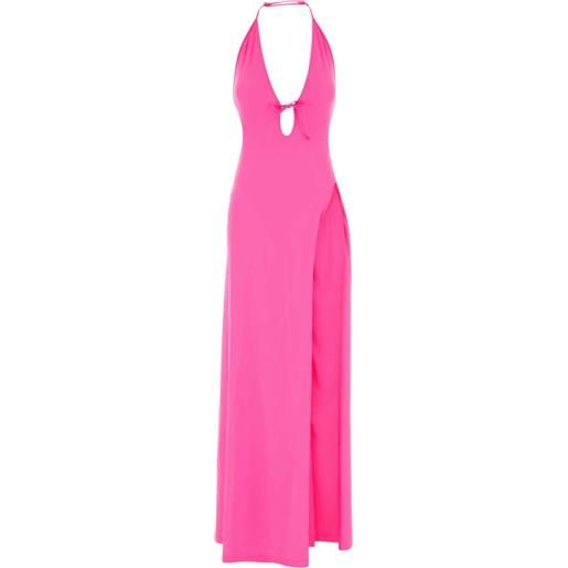 Balenciaga abito lungo con spacco - rosa