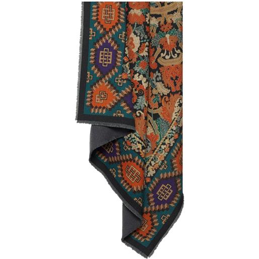 Pierre-Louis Mascia scialle con frange - nero