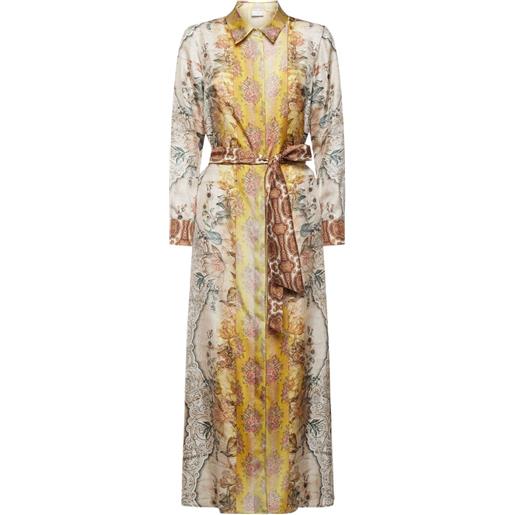 Pierre-Louis Mascia chemisier lungo a fiori - toni neutri