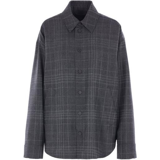 Balenciaga camicia a quadri - grigio