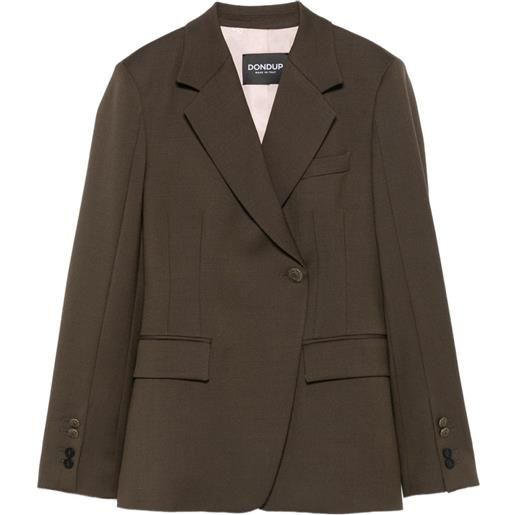 DONDUP blazer con revers classici e bottone singolo - marrone