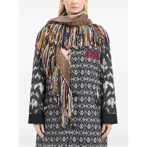 Pierre-Louis Mascia sciarpa in seta con frange - toni neutri