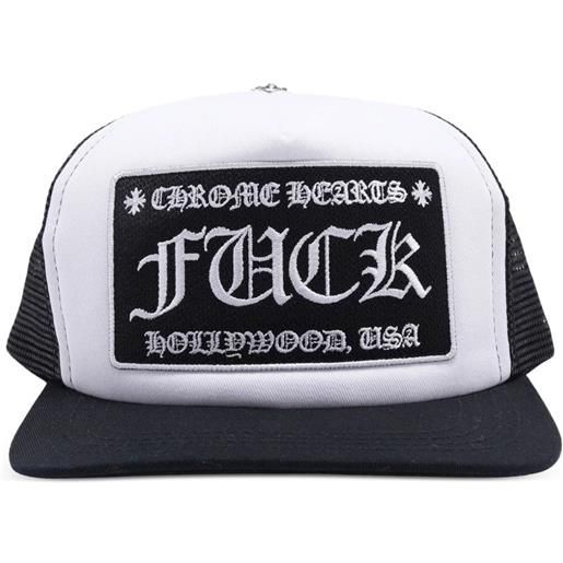 Chrome Hearts cappello da baseball "black" con ricamo slogan - nero