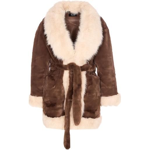 V°73 giacca penny con cintura - marrone