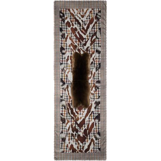 Pierre-Louis Mascia sciarpa in pied-de-poule - marrone