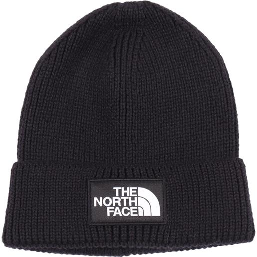 THE NORTH FACE KIDS tnf logo box cuffed beanie tnf black