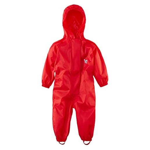 Muddy Puddles riciclati originali impermeabile all-in-one puddlesuit, rosso, 3-4 anni unisex-bambini e ragazzi