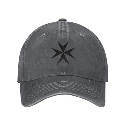 OAAJKOAM berretto da baseball con croce templare scozzese (nero) cappello estivo berretto militare uomo baseball uomo donna