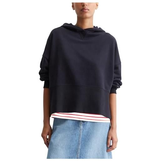 Marc O'Polo marc oߴpolo denim donna felpa con cappuccio relaxed fit, blu (blue depths), xxs