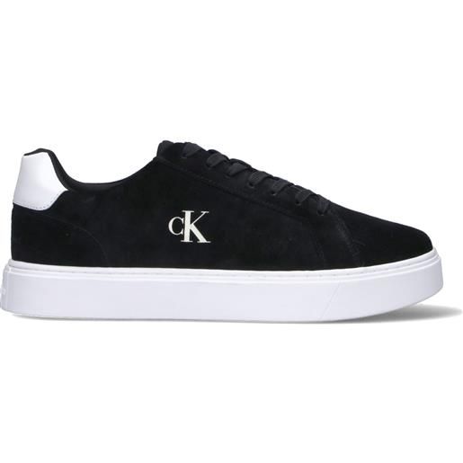 CALVIN KLEIN JEANS sneaker uomo nera in suede