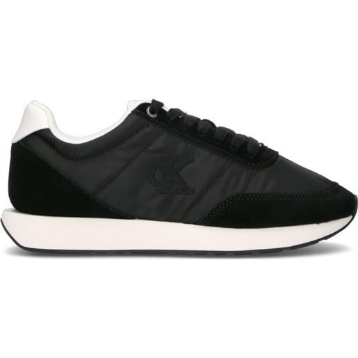 CALVIN KLEIN JEANS sneaker donna nera in suede