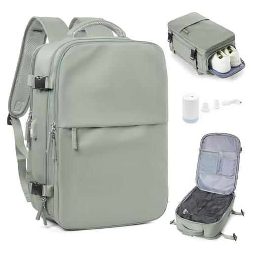 suradar zaino da viaggio con sottovuoto incorporato zaino easyjet 45x36x20 con sottovuoto travel backpack bagaglio a mano easyjet 45x36x20 zaini da viaggio aereo verde erba