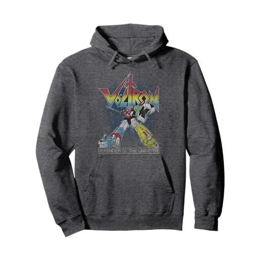 Voltron Defender Of The Universe voltron: retro defender rainbow felpa con cappuccio