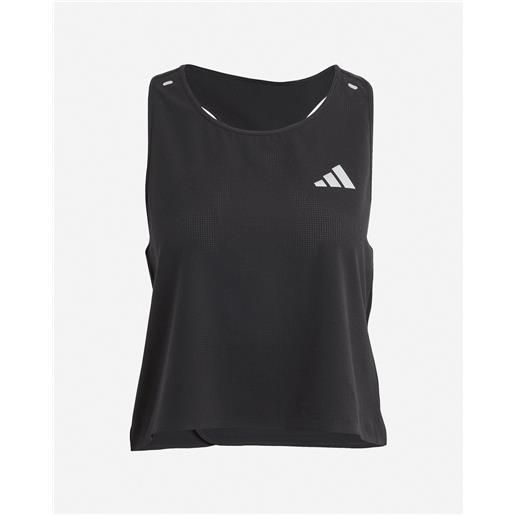 Adidas adi365 crop w - canotta running - donna - nero