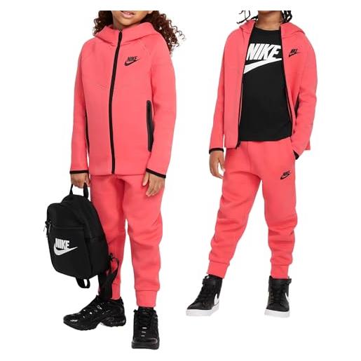 Nike tuta da bambina tech fleece rosa taglia 5-6 a codice 36l050-ai9