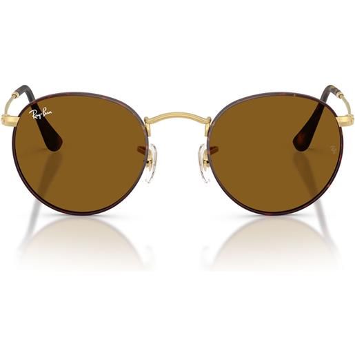 Ray-Ban occhiali da sole rb3447 927533 round metal marrone/marrone unisex