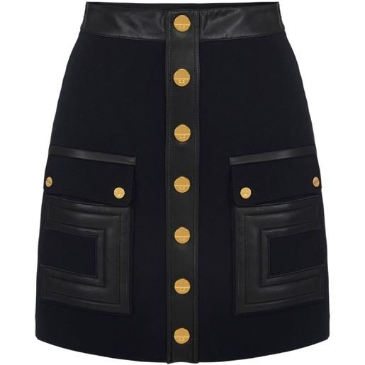 Elisabetta Franchi minigonna con abbottonatura decorativa - nero