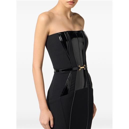 Elisabetta Franchi abito con cintura - nero