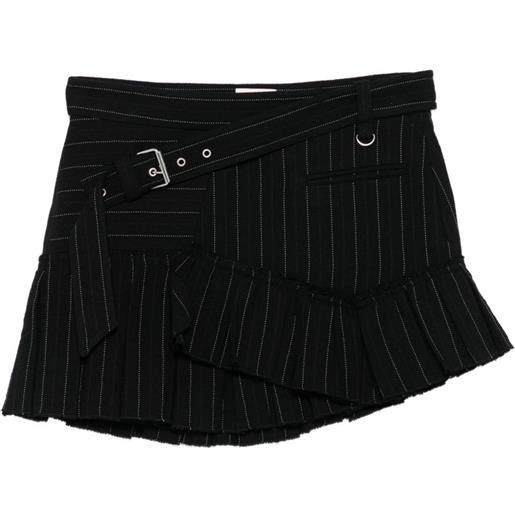 ISABEL MARANT minigonna maddy in lana vergine - nero