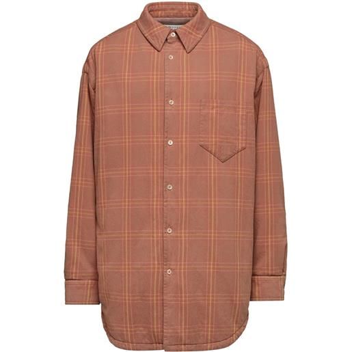 Maison Margiela camicia a quadri - arancione