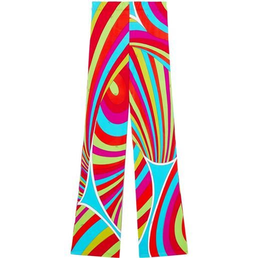 PUCCI pantaloni svasati con stampa iride - rosa