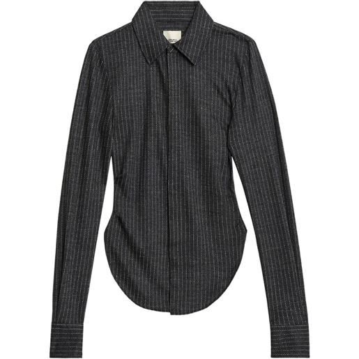 ISABEL MARANT camicia gessata romea - grigio