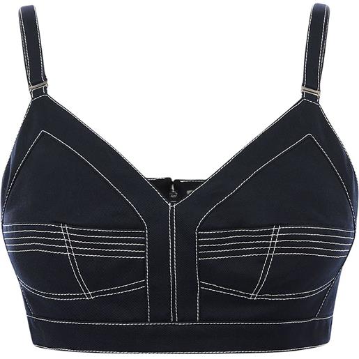 Alexander McQueen top corto - blu