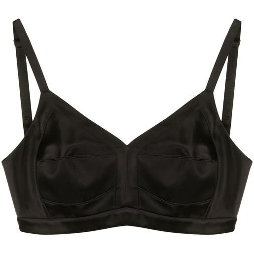 Alexander McQueen top con spalline sottili crop - nero