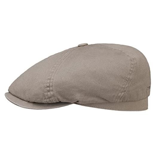 Stetson coppola cotton twill donna/uomo - cap cappello piatto con visiera, fodera estate primavera/estate - l (58-59 cm) talpa
