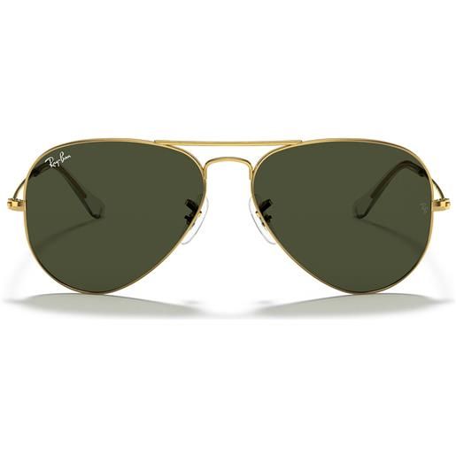 Ray-Ban occhiali da sole rb3025 l0205 aviator oro arista/verde g-15 unisex