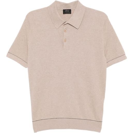 Brioni polo sea island - toni neutri