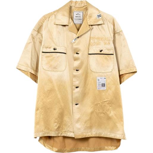 Maison MIHARA YASUHIRO camicia a maniche corte - oro