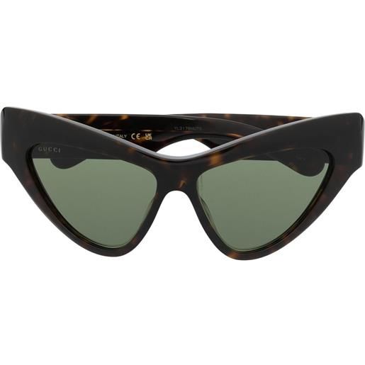 Gucci Eyewear occhiali da sole cat-eye - marrone