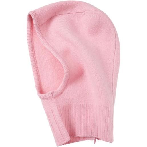 Jil Sander passamontagna con dettaglio a coste - rosa
