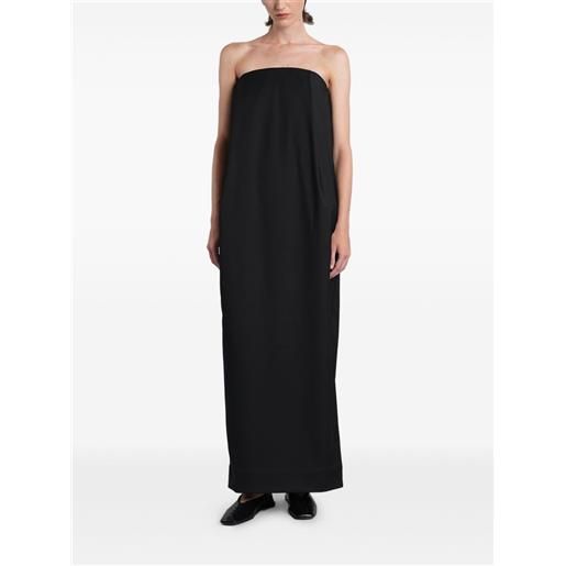 ENTIRE STUDIOS abito lungo plissettato senza spalline - nero