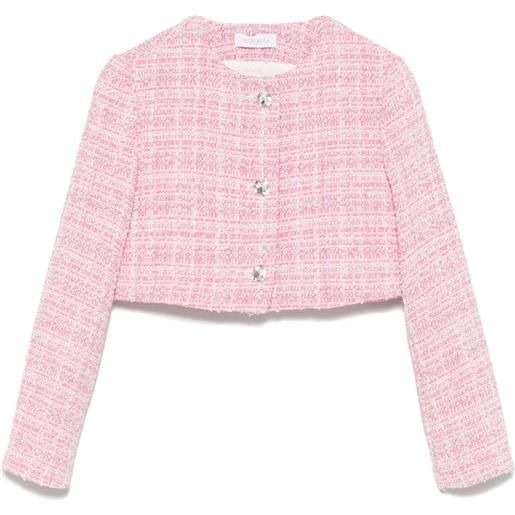 Monnalisa giacca in tweed - rosa