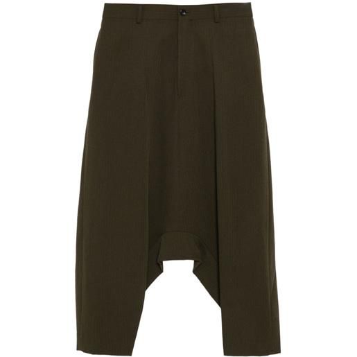 Comme des Garçons Homme Plus shorts con cavallo basso - verde
