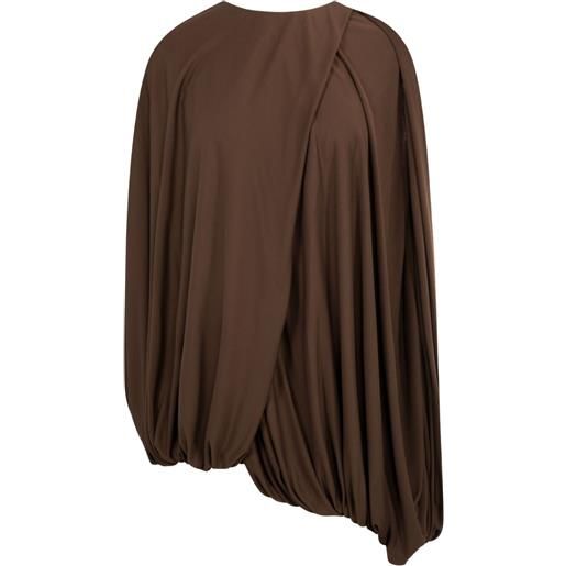 LOEWE blusa drappeggiata - marrone