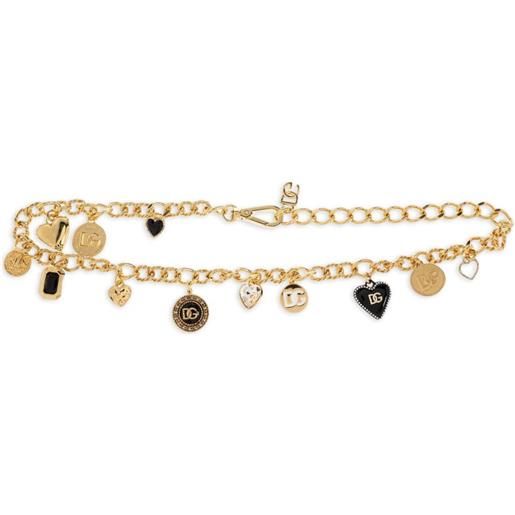 Dolce & Gabbana cintura a catena con logo - oro
