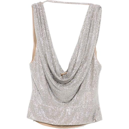 Giuseppe Di Morabito top con decorazione - argento