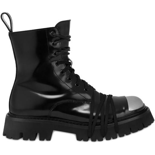 Moschino anfibi con punta metallica - nero