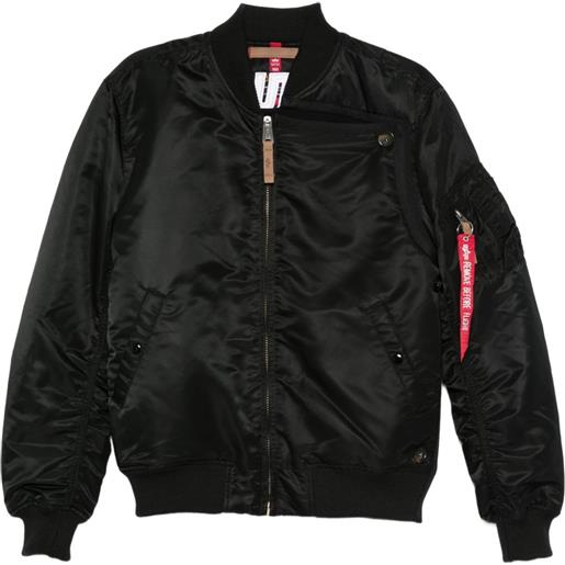 Lutz Huelle bomber a coste con zip - nero