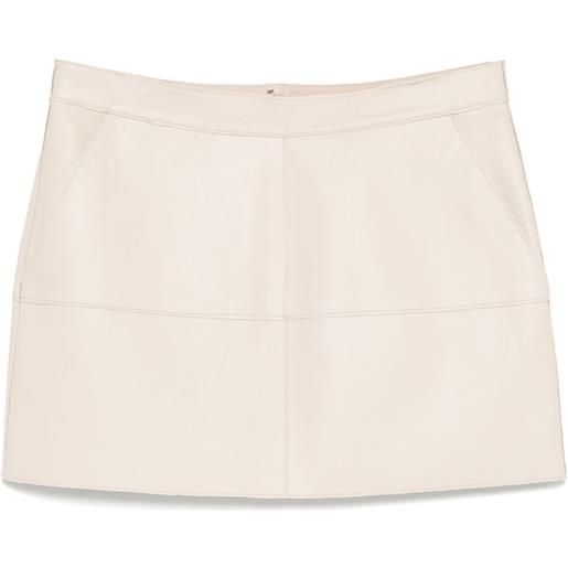 P.A.R.O.S.H. minigonna in pelle - toni neutri