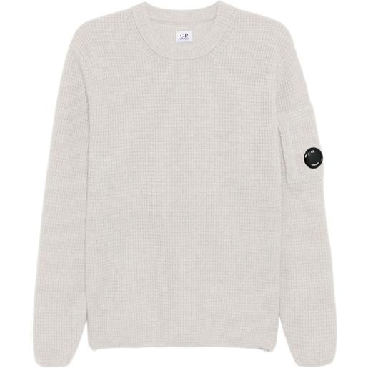 C.P. Company maglione con applicazione logo - grigio