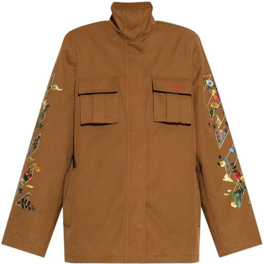 Off-White giacca con stampa - marrone