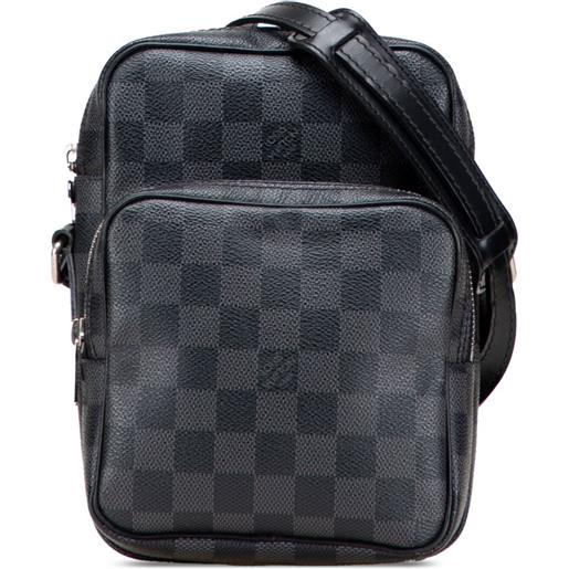 Louis Vuitton Pre-Owned - borsa a tracolla damier graphite rem 2008 - uomo - tela/pelle di vitello - taglia unica - nero