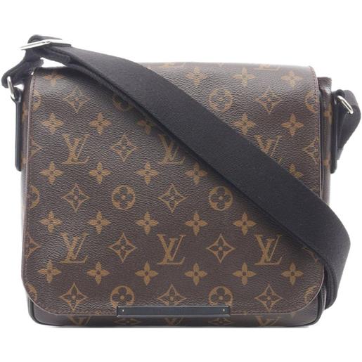Louis Vuitton Pre-Owned - borsa a spalla district pm con monogramma 2013 - uomo - pvc/pelle/tela - taglia unica - marrone