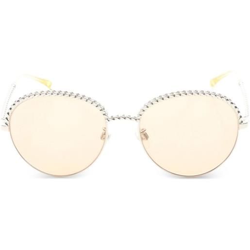 CHANEL Pre-Owned - occhiali da sole tondi 1986~1988 - donna - acetato/metallo - taglia unica - argento