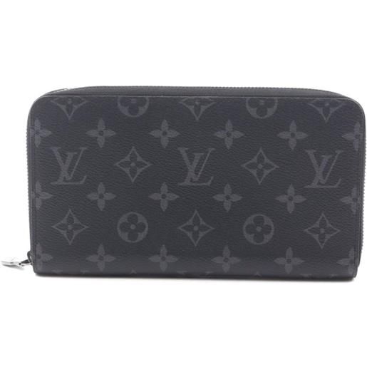 Louis Vuitton Pre-Owned - portafoglio monogram eclipse zippy organizer 2021 - uomo - pvc - taglia unica - nero
