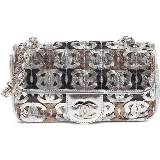 CHANEL Pre-Owned - borsa a spalla classic flap - unisex - pelle di vitello - taglia unica - argento